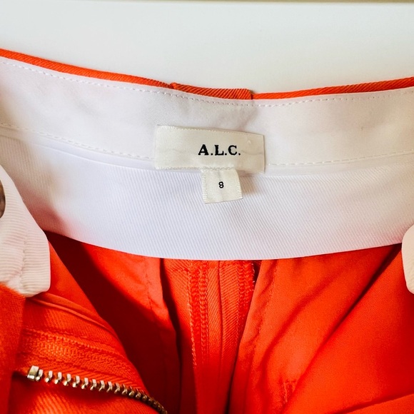 NEW! A.L.C. Kennedy Trouser Pants Clementine Orange Straight Legs - Picture 7 of 8